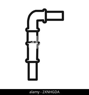 icône de tuyau signe graphique vectoriel linéaire ou symbole défini pour l'interface utilisateur de l'application web Illustration de Vecteur