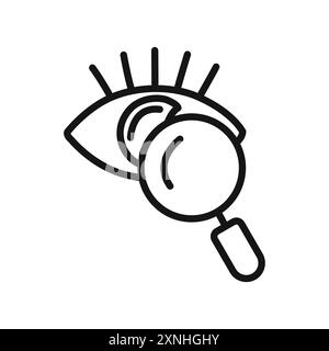 icône oculiste graphique vectoriel linéaire signe ou symbole défini pour l'interface utilisateur de l'application web Illustration de Vecteur