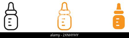 collection d'ensemble de logo de conception web de baby sippy icon dans le vecteur plat Illustration de Vecteur