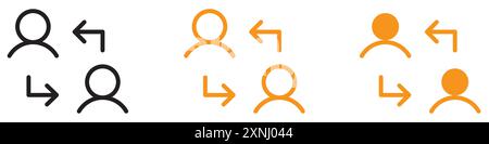 collection d'ensemble de logo de conception web d'icône de coaching dans le vecteur plat Illustration de Vecteur