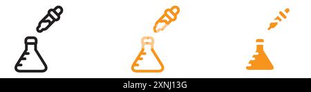 Collection d'ensemble de logo de conception d'icône de test médical dans le vecteur plat Illustration de Vecteur
