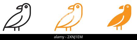 collection d'ensemble de logo de conception web de raven icône dans le vecteur plat Illustration de Vecteur