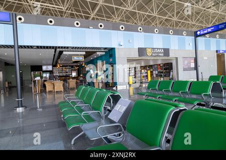 Intérieur moderne et propre L'aéroport international Kenneth Kaunda de Lusaka, Zambie Banque D'Images