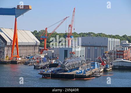 Chantiers navals allemands, Kiel, Allemagne Banque D'Images