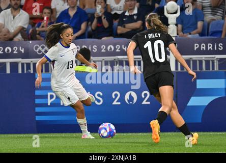 Decines Charpieu, France. 31 juillet 2024. Selma Bacha (France), Football, Groupe féminin A entre la Nouvelle-Zélande et la France lors des Jeux Olympiques de Paris 2024 le 31 juillet 2024 au stade Groupama de Decines-Charpieu près de Lyon, France - photo Frédéric Chambert/Panoramic/DPPI Media Credit : DPPI Media/Alamy Live News Banque D'Images
