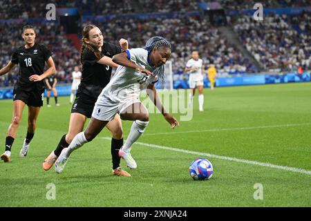 Decines Charpieu, France. 31 juillet 2024. Kadidiatou Diani (France), Football, Groupe féminin A entre la Nouvelle-Zélande et la France lors des Jeux Olympiques de Paris 2024 le 31 juillet 2024 au stade Groupama de Decines-Charpieu près de Lyon - photo Frédéric Chambert/Panoramic/DPPI Media Credit : DPPI Media/Alamy Live News Banque D'Images