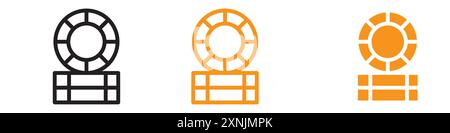Casino chips icône Web design logo set collection dans le vecteur Illustration de Vecteur
