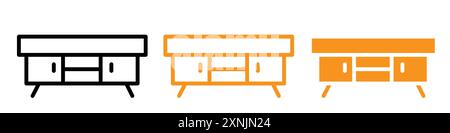 Credenza icône Web design logo Set collection dans le vecteur Illustration de Vecteur