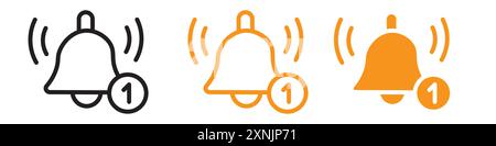 Notification Bell icône Web design logo Set collection dans le vecteur Illustration de Vecteur