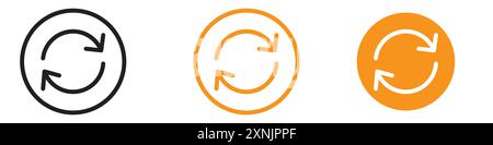 Répéter la flèche de recharge icône Web design logo set collection dans le vecteur Illustration de Vecteur