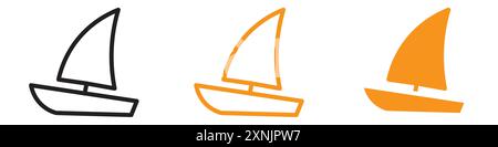 Collection de logo Sailboat Icon Web design Set dans le vecteur Illustration de Vecteur