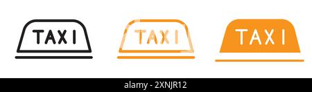 Collection de logo de conception Web d'icône de lampe de taxi dans le vecteur Illustration de Vecteur