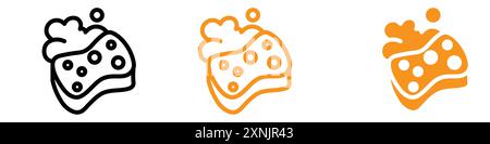 Éponge avec mousse icône Web design logo set collection dans le vecteur Illustration de Vecteur