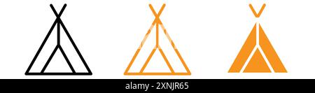 Teepee icône Web design logo Set collection dans le vecteur Illustration de Vecteur