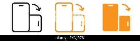 faites pivoter la collection de logo de conception de web d'icône de téléphone dans le vecteur Illustration de Vecteur