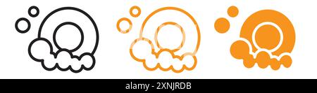 Ensemble de logo d'icône de conception Web de plaque de lavage dans le vecteur Illustration de Vecteur