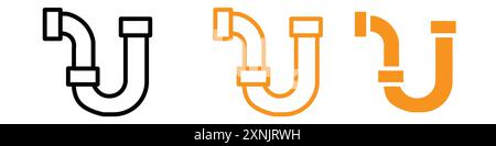 Collection de logo de conception de Web d'icône de tuyaux d'eau dans le vecteur Illustration de Vecteur