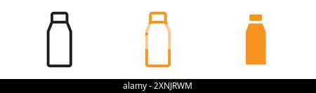 bouteille d'eau icône web design logo set collection dans le vecteur Illustration de Vecteur