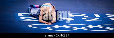 Cassandre Beaugrand de France termine le Triathlon - course individuelle féminine à Paris Jeux olympiques d'été à Paris, France, 31 juillet 2024, Paris, France Banque D'Images