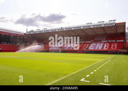 Bergen, Norvège. 01 août 2024. BERGEN, Brann Stadium, 01-08-2024, saison 2024/2025, qualification UEFA Conference League. Pendant le match SK Brann - Go Ahead Eagles, aperçu du stade crédit : Pro Shots/Alamy Live News Banque D'Images