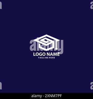 Vecteur de conception de logo d'éducation de chapeau de lettre G. Illustration de Vecteur