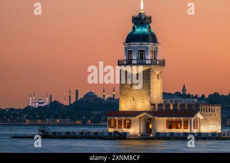 Kiz Kulesi (Tour de la jeune fille), Istanbul, Turquie Banque D'Images