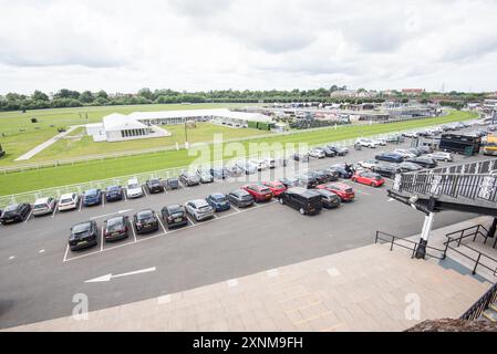 Hippodrome de Chester vu des remparts de la ville Banque D'Images