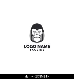 Vecteur de conception de logo Gorilla haltère Illustration de Vecteur