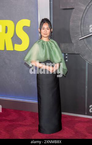 New York, États-Unis. 31 juillet 2024. Hong Chau assiste à la première New York d'Apple films ''The Instigators'' au Jazz at Lincoln Center à New York, New York, États-Unis, le 31 juillet 2024. (Photo de Thenews2/NurPhoto) crédit : NurPhoto SRL/Alamy Live News Banque D'Images