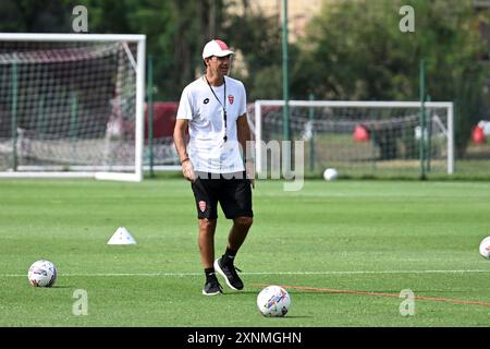 Monza, Italie. 01 août 2024. Alessandro Nesta, entraîneur d'AC Monza, lors de l'entraînement au Centro Sportivo Silvio e Luigi Berlusconi-Monzello, Monza, Italie - jeudi 1er août 2024. Sport - Soccer (photo AC Monza/LaPresse par Studio Buzzi) crédit : LaPresse/Alamy Live News Banque D'Images