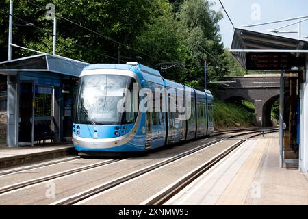 Dartmouth Street tram station, West Bromwich, Sandwell, West Midlands, Angleterre, ROYAUME-UNI Banque D'Images