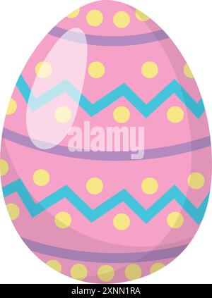 Icône d'oeuf de pâques décoré vecteur de saison de pâques Illustration de Vecteur