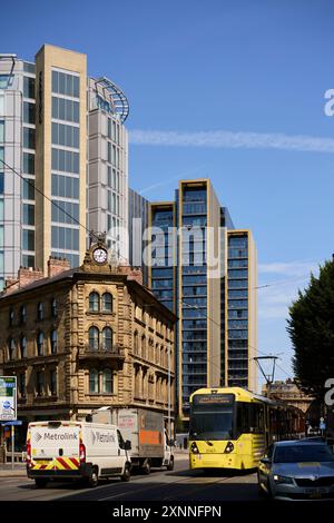New Victoria (NEW VIC) Corporation St, Manchester un immeuble de grande hauteur locatif dans le centre-ville Banque D'Images
