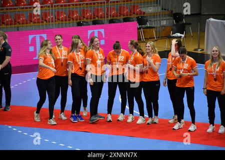 Skopje, Macédoine-7 30 2024. Match final entre la France et la Hongrie. La France a remporté son titre. Le Championnat du monde de handball féminin U20 2024 de l'IHF.d Banque D'Images