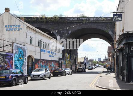 Digbeth, quartier bohème avec des entreprises innovantes et du Street art étonnant dans l'ancien cœur industriel de Birmingham. Banque D'Images