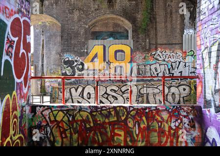 Digbeth, quartier bohème avec des entreprises innovantes et du Street art étonnant dans l'ancien cœur industriel de Birmingham. Banque D'Images