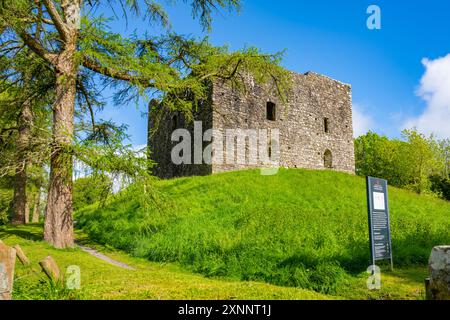 Château de Lydford Lydford Devon par un matin ensoleillé de printemps Banque D'Images