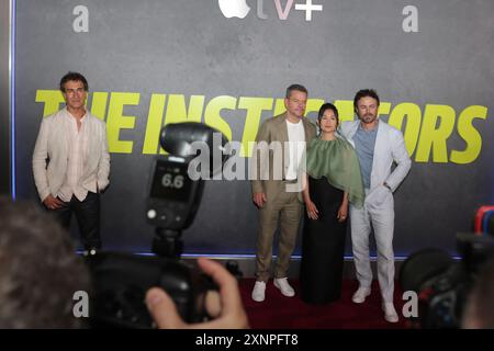 NY, États-Unis. 31 juillet 2024. New York, États-Unis, 31 juillet 2024 - Matt Damon, Hong Chau et Casey Affleck assistent à la première du film des instigateurs au Jazz au Lincoln Center de New York, NY, le 31 juillet 2024. Photo : Giada Papini Rampelotto/EuropaNewswire. (Crédit image : © Luiz Rampelotto/ZUMA Press Wire) USAGE ÉDITORIAL SEULEMENT! Non destiné à UN USAGE commercial ! Banque D'Images