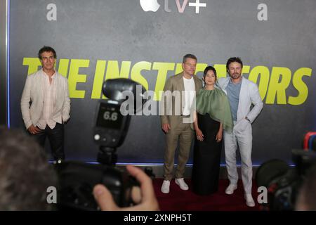 New York, États-Unis, 31 juillet 2024 - Matt Damon, Hong Chau et Casey Affleck assistent à la première du film des instigateurs au Jazz au Lincoln Center de New York, NY, le 31 juillet 2024. Photo : Giada Papini Rampelotto/EuropaNewswire Banque D'Images