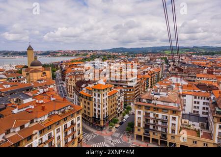 Vue panoramique sur la ville de Getxo au pays Basque, Espagne Banque D'Images