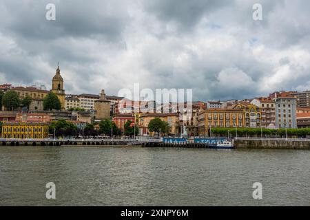 Vue panoramique sur la ville de Getxo au pays Basque, Espagne Banque D'Images