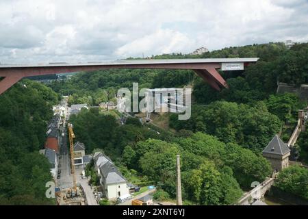 Vue sur la ville de Luxembourg Banque D'Images