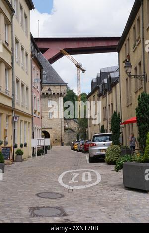 Vue sur la ville de Luxembourg Banque D'Images