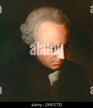 EMMANUEL KANT (1724-1804) philosophe allemand vers 1790 par artiste inconnu. Banque D'Images