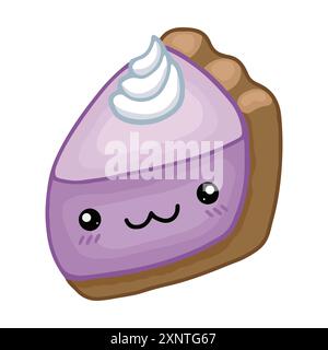 , illustration, vecteur, clip art, dessiné à la main, mignon, recette, image, dessert, sucré, cuisson, boulangerie, mini gâteau, shortcake, décoration crème, tranche de tarte, Illustration de Vecteur