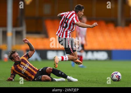 Bradford, Royaume-Uni, 30 juillet 2024. Alex Pattison, lors de Bradford City vs Sunderland Pre-Season Friendly, Valley Parade, Bradford, Royaume-Uni Banque D'Images