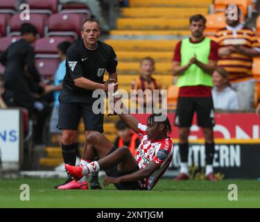 Bradford, Royaume-Uni, le 30 juillet 2024.Sunderland's Romaine Mundle, pendant Bradford City vs Sunderland Pre-Season Friendly, Valley Parade, Bradford, Royaume-Uni Banque D'Images