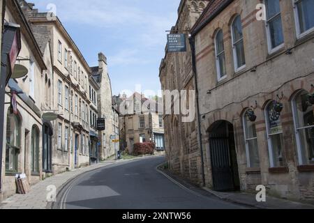 Magasins et maisons à Bradford on Avon dans le Wiltshire au Royaume-Uni Banque D'Images