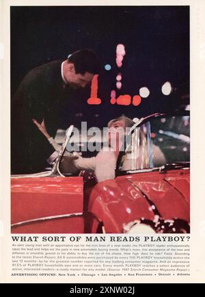 Vintage 'Playboy' magazine septembre 1962 annonce, États-Unis Banque D'Images