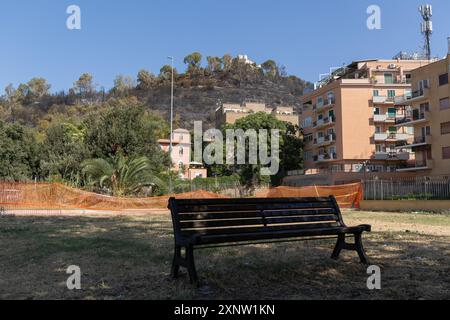 Rome, Italie. 02 août 2024. Vue de Monte Mario après l'incendie qui a éclaté mercredi dernier à Rome (photo de Matteo Nardone/Pacific Press) crédit : Pacific Press Media production Corp./Alamy Live News Banque D'Images